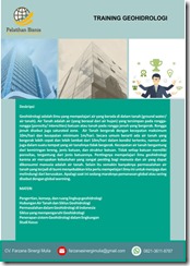 training menerapkan sistem geohidrolgi murah training menerapkan sistem geohidrolgi murah
