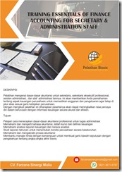 pelatihan Essentials of Finance Accounting for Secretary & Administration Staff online