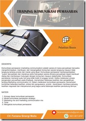 pelatihan KOMUNIKASI PEMASARAN online