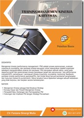 pelatihan MANAJEMEN KINERJA KARYAWAN online