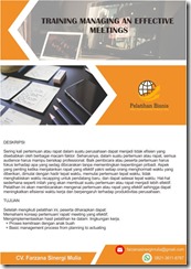 pelatihan Managing an Effective Meetings online pelatihan Managing an Effective Meetings online
