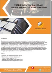 pelatihan UV-VIS: KALIBRASI, VERIFIKASI DAN TROUBLESHOOTING online