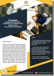 pelatihan MEMAHAMI TRIK-TRIK CREATIVE ACCOUNTING DAN ASPEK LEGAL PELAPORAN KEUANGAN online