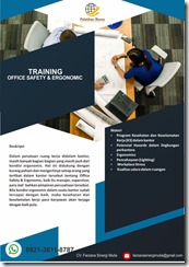 pelatihan OFFICE SAFETY & ERGONOMIC online