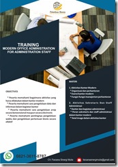 pelatihan MODERN OFFICE ADMINISTRATION FOR ADMINISTRATION STAFF online