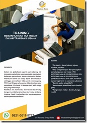 pelatihan MEMANFAATKAN TAX TREATY DALAM TRANSAKSI USAHA online