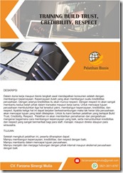 pelatihan Build Trust, Credibility, Respect online