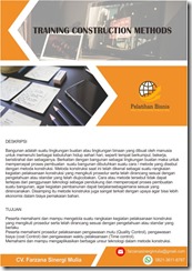 pelatihan CONSTRUCTION METHODS online