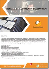 pelatihan CSR COMMUNITY DEVELOPMENT online