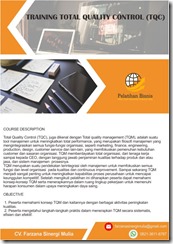 pelatihan TOTAL QUALITY CONTROL (TQC) online