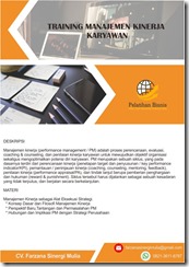 pelatihan MANAJEMEN KINERJA KARYAWAN online