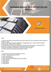 pelatihan MANAJEMEN PENGELOLAAN BERITA online