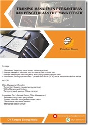 pelatihan MANAJEMEN PERKANTORAN DAN PENGELOLAAN FILE YANG EFEKTIF online
