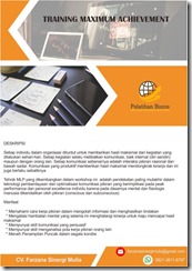 pelatihan MAXIMUM ACHIEVEMENT online