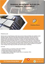 pelatihan Measuring Return on Training Investment online