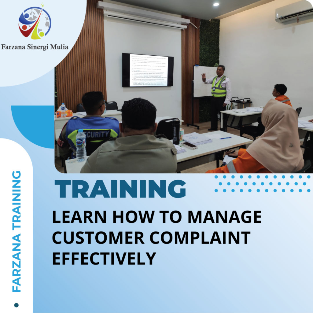 TRAINING LEARN HOW TO MANAGE CUSTOMER COMPLAINT EFFECTIVELY